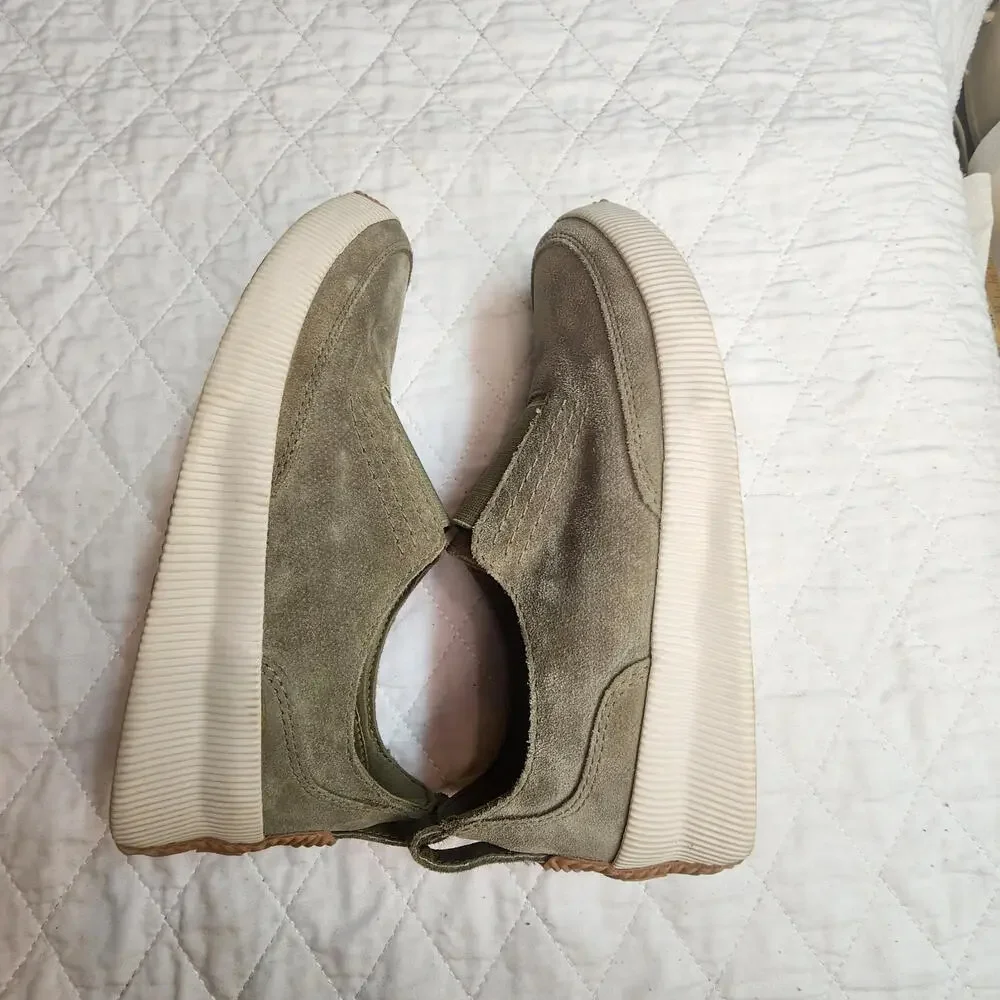 Sorel waterproof sz 6 slip on sneakers beige Womens' preppy casual comfort easy - Picture 6 of 8